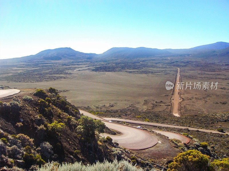 留尼汪岛。Piton de la Fournaise附近的沙地